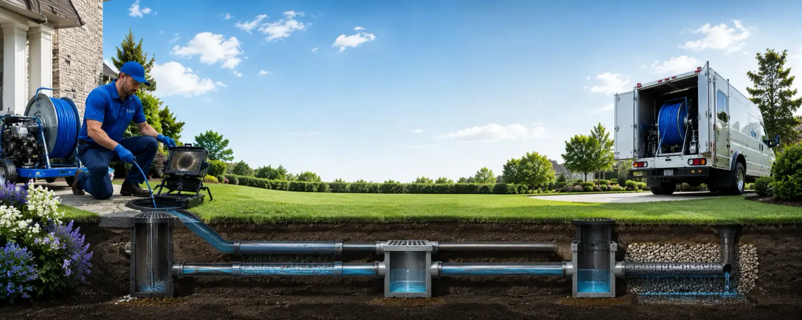 Outdoor drain cleaning information for Center Ridge, AR